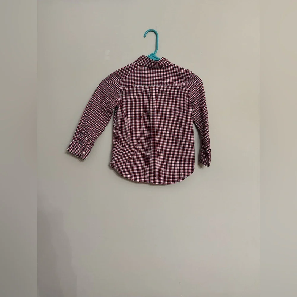 Polo Ralph Lauren boys' long-sleeve gingham button-down shirt. size 5